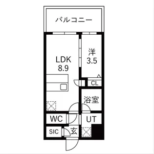 スプランディッド玉造【4階】の間取り