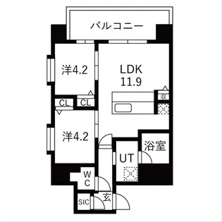 スプランディッド玉造【4階】の間取り