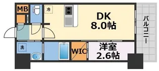 エスリードレジデンスザ・グラン梅田イースト【10階】の間取り