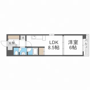 S−FORT桜川【8階】の間取り