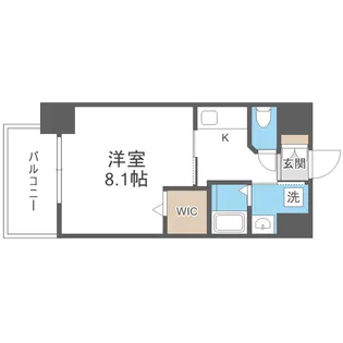 Louis Residence 弁天町【8階】の間取り