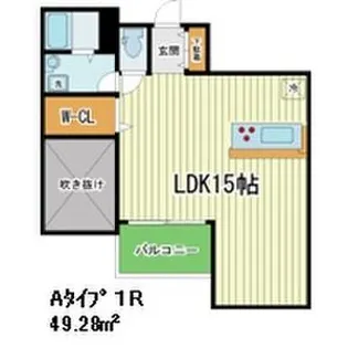 リバープレイス梅田北【7階】の間取り