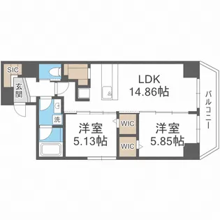 BANIX北堀江【11階】の間取り
