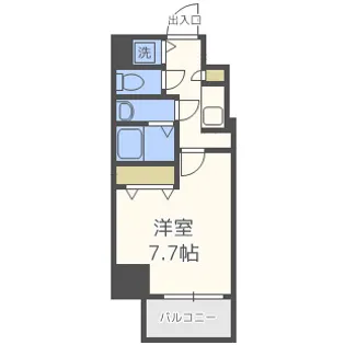 S-RESIDENCE緑橋駅前【8階】の間取り