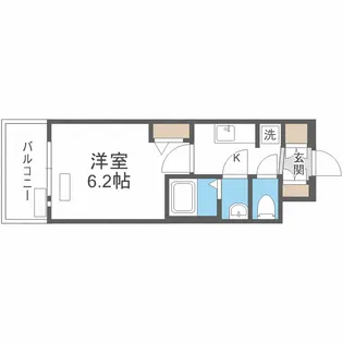 プレサンス難波インフィニティ【7階】の間取り