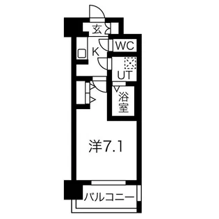 ミリアン四天王寺夕陽丘Ⅱ【8階】の間取り