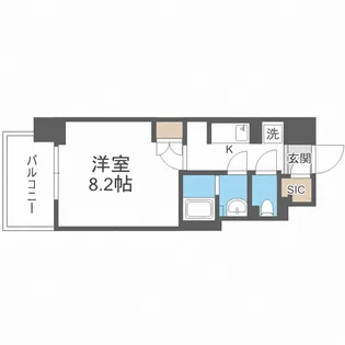 BPRレジデンス新梅田【11階】の間取り