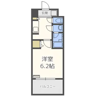スプランディッド難波Ⅱ【2階】の間取り