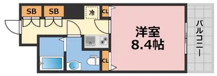 メゾン・ド・ヴィレ大阪城公園前【6階】の間取り