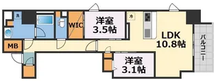 アーバネックス堺筋本町【11階】の間取り