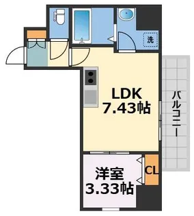 アートレジデンス梅田北Ⅱ【5階】の間取り