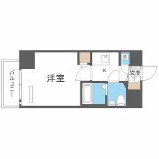 レジュールアッシュ難波MINAMIⅢ【12階】の間取り
