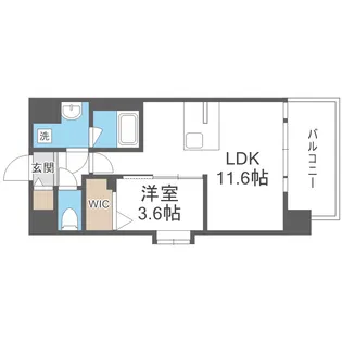 Alivis浪速東SoL TERRACE【8階】の間取り