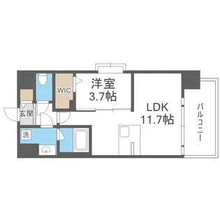 Alivis浪速東SoL TERRACE【8階】の間取り