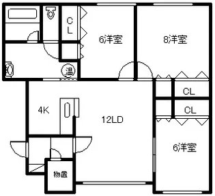 ヴィラクリスタルⅢ【107号室】の間取り