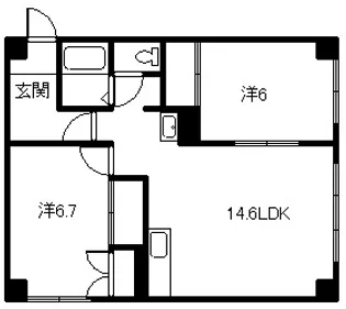 プラネックスヴィラB【305号室】の間取り