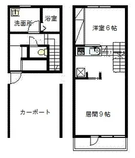 YMS【B-F号室】の間取り