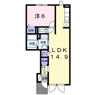 カルムIV【102号室】の間取り
