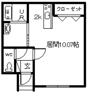 キューブⅩ【103号室】の間取り