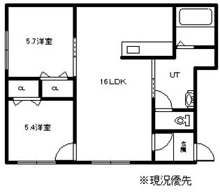 BELLEZZA(ベレッザ)【201号室】の間取り