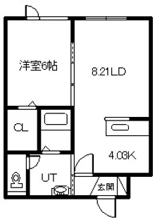 ラメゾン東光【1階】の間取り