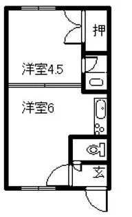 アスクホームⅡ【202号室】の間取り