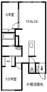 Chincle【101号室】の間取り