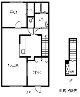 パークサイドスクエアⅡ【201号室】の間取り