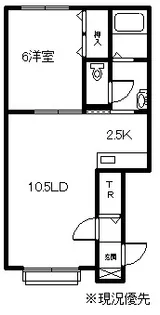 リヴィエール永山B棟【B201号室】の間取り
