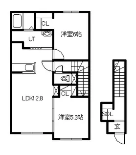 ティラトーレⅠ・Ⅱ【1203号室】の間取り