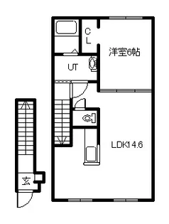 ティラトーレⅠ・Ⅱ【2201号室】の間取り