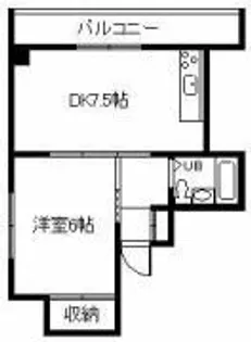 1LDKの間取り画像