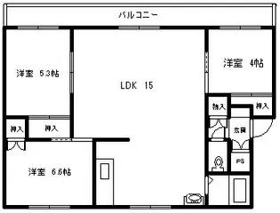 ヴィラナリー上富良野【404号室】の間取り