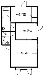 ベスト堀川【202号室】の間取り