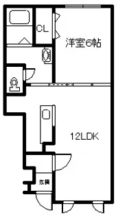 bordo Ⅰ・Ⅱ (ボルド)【1102号室】の間取り