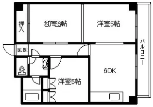 フォースパレス【406号室】の間取り