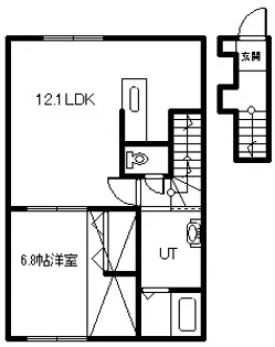 F−GRANDⅠ【121号室】の間取り
