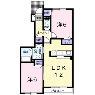 カームリーメムB【103号室】の間取り