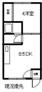 メモリアルパークNAKAMURA【205号室】の間取り