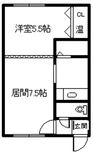 ドリームB【203号室】の間取り