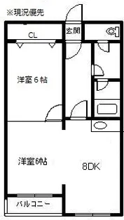 エステート423【305号室】の間取り
