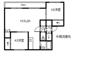 レジデンス美唄【305号室】の間取り
