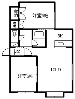 神楽北欧館Ⅱ【105号室】の間取り
