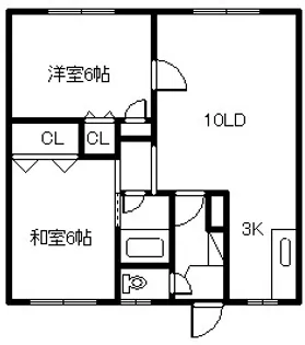 高西ハイツ【2階】の間取り