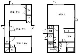 北海道旭川市東光十条2丁目【一戸建】の間取り