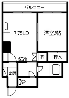 ロータリーハイツ【503号室】の間取り