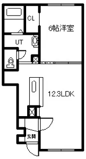 アルコバレーノB棟【105号室】の間取り