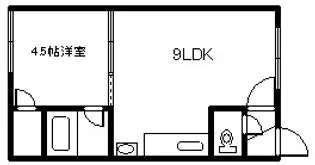 新都ハイツ12【202号室】の間取り