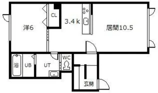 グロリア【203号室】の間取り
