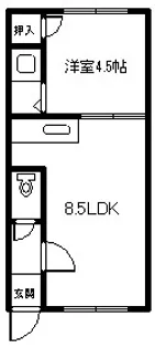 リバーサイドハウスA【207号室】の間取り